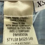 Bella Dahl  WOMEN'S FRAY HEM‎ BUTTON DOWN Chambray Tencel SHIRT Boho Chic Size XS Photo 5