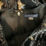 Tommy Hilfiger  Size 6 Black & Gold Sequin Gold Star Sleeveless Lined Mini Dress Photo 6