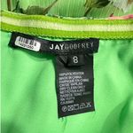 Jay Godfrey Lydia Romper Women's 8 Green Floral Short Strapless Sweetheart Photo 4