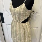 American Eagle Aerie Striped Backless Mini Bow Dress Spaghetti Strap NWOT Photo 0