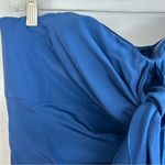 BCBGMAXAZRIA NNWT Ink Blue Strapless Silk Mini Dress with Ruffles/Bow Size 12 Photo 3