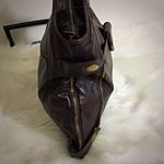 Unzip to expand! ACP High End Chocolate Brown Leather Bag! Brown Photo 3