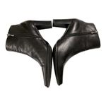 White Mountain BLACK LEATHER ANKLE BOOTS size 9.5 Photo 6