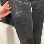 Good American Grey Snakeskin Metallic Coated Shimmery High Rise Skinny Jeans 4 Photo 7
