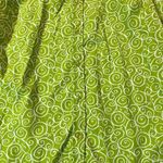 Blair  Women’s Green Swirl Button Down Three Quarter Sleeve Blouse Photo 1