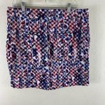 Christopher & Banks  Colorful Straight Short Cotton Patriotic Skirt Size 12 Photo 1
