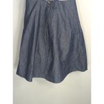 ZARA  Blue Denim Strappy Mini Dress Womens S Swingy Summer Cotton Chic Vacay Photo 4