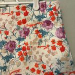 Ann Taylor  white and purple floral high waisted side zip dressy shorts size 8 Photo 6