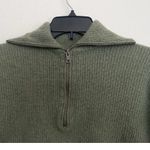 Madewell  Glenbrook Half Zip Sweater Merino Wool Olive Green Women's XXS Oversize Photo 4