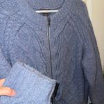 Point sur cable knit zip up Blue Size XL Photo 3