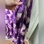 Ulla Johnson  Purple Silk Emery Long Sleeve Ruffle Mini Dress Cassis Blur 10 Photo 8