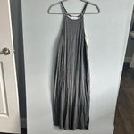 Olive & Oak Gray Striped Maxi Dress Photo 1