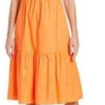 BCBGeneration Orange Off the Shoulder A-line Dress Size Large Photo 0