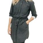 Lou & grey New Henley Shirt Dress Khaki Grey Sz Large petite Casual short Photo 0