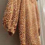 SheIn Cream & Orange Ditsy Floral Long-Sleeve Square Neck Mini Dress - S Photo 6