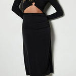 Dynamite  Long Sleeve Front Ring Midi Dress Size Small Photo 0