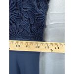 Lulus  Dress Womens Small Navy Blue Lace Bodice Chiffon Maxi Formal Evening Gown Photo 4