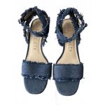 Sole Society Jordenya Women's Sandals Size 8.5M Denim Ankle Strap Fringe Blue Photo 4