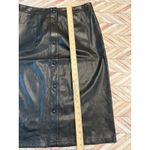 Canyon Retreat Black Faux Leather Midi Skirt Button Front Pockets 10 Womens Photo 9