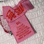 Coco & Shay strawberry embroidered peplum smocked babydoll top 1XL White Size 1X Photo 2