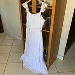 White maxi tier lace dress Size L Photo 2