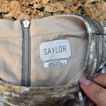 Saylor  Remie Platinum Sequin‎ Back Zipper Cropped Top sz L NWT Photo 1
