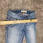 BKE Culture Stretch Women 26 x 33 1/2 Denim Jeans Flare Leg Raw Hem Light Wash Photo 8