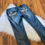 Miss Me Y2k Embellished Angel Wings Cross Pockets Low Rise Boot Cut Jeans Photo 7