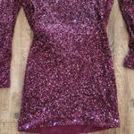 Retrofête Retrofete Mertzi Sequin Dress in Purple Size Small Mini Long Sleeve NWT Photo 3