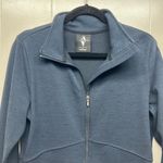 Skechers Full Zip Space Dye Navy Blue Womens Activewear Sweatshirt Size Large Photo 2