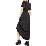 Disturbia Quartz Lyocell Blend Lace Detail Maxi Dress in Black size 12 NWT Photo 1