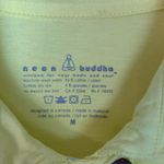 Neon Buddha women's medium yellow button up light weight jacket sweater top long Photo 1