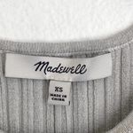 Madewell NWT The Signature Shimmer Knit Cutaway Sweater Tank in Vapor Gray Photo 2