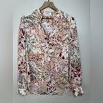 L'Agence L’Agence Pink Floral Nina Long Sleeve Silk Button Blouse XS $390 Photo 5
