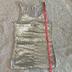 Studio Y  Gray and Silver Sequin Stretchy Tank. medium Photo 1