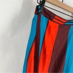 Anthropologie  Eva Franco Flounced Midi Skirt Satin Plaid NWT Size 4 Photo 8