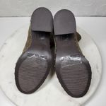 Forever 21 Suede Boots Womens 7 Green Leather Gold Rivets Block Heel Zipper New Photo 8