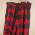 SKIMS  Red and Black Plaid Unisex Joggers Photo 1