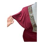 Twenty One  Maroon heavy beaded 
Sequin Medallion Party Dress
Y2k Size LG Photo 5