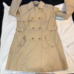 Tommy Hilfiger Classic Double Breasted Trench Coat Khaki Beige Cotton Lined Photo 7