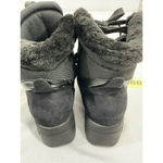 Rocawear Womans Scottie Size 6.5 Black Lace Up Faux Leather Combat Boots Photo 4