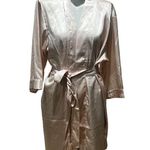 Luxury Silky Satin 'Mother of the Bride' Robe Pink L/XL 3/4 Sleeve Tie Closure Size L Photo 3