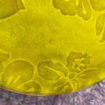 The Sak CLAUDIA FIRENZE FLORAL SUEDE SHOULDER Y2K EMBOSSED mustard yellow Hobo Bag Photo 3