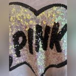PINK - Victoria's Secret  White Sequin Heart Tank Top Photo 2