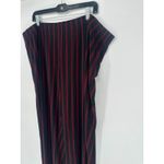 Susan Graver Striped Liquid Knit Pull On 2X Pants Black Red Straight Casual Photo 2