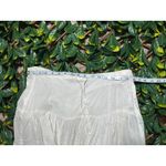 Vintage Bohemain Cottagecore 100% Cotton White Midi Flowy Skirt Size Medium Photo 7