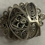 Vintage Boho Filigree Statement Ring Portugal 925 Sterling Silver Size 6 Photo 4