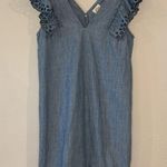 J.Crew  sleeveless eyelet ruffle chambray dress 10 Photo 2