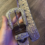 Angel ranch rhinestone buckle bunny cowgirl belt Purple Photo 0