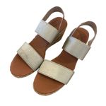 Tommy Bahama  Sakura Wedge Espadrille Sandals Gold Metallic Ankle Strap Shoes 6.5 Photo 1